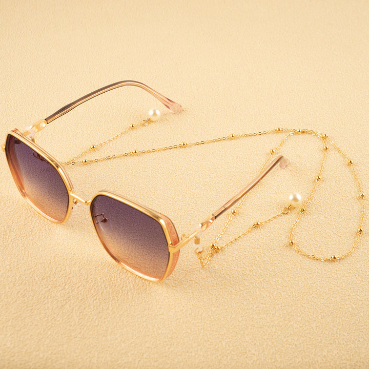 Elegant Pearl-Accent Eyewear Chain Bowlift