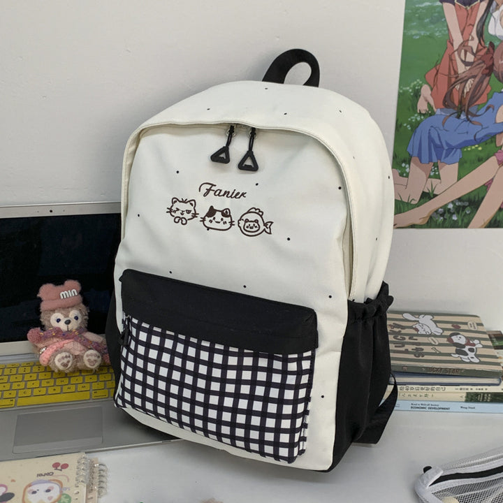 Cute Animal Embroidered Backpack Bowlift