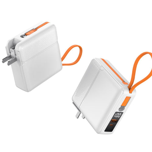 Compact quick-charge power bank with LCD display and integrated safety technology Bowlift