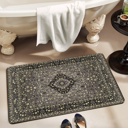 Luxurious Floral Pattern Bath Mat Bowlift