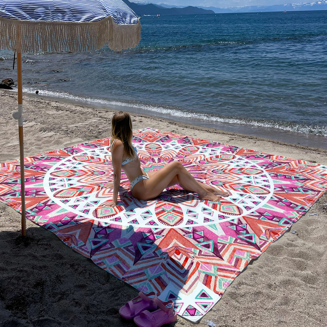 Mandala Design Beach Mat Bowlift