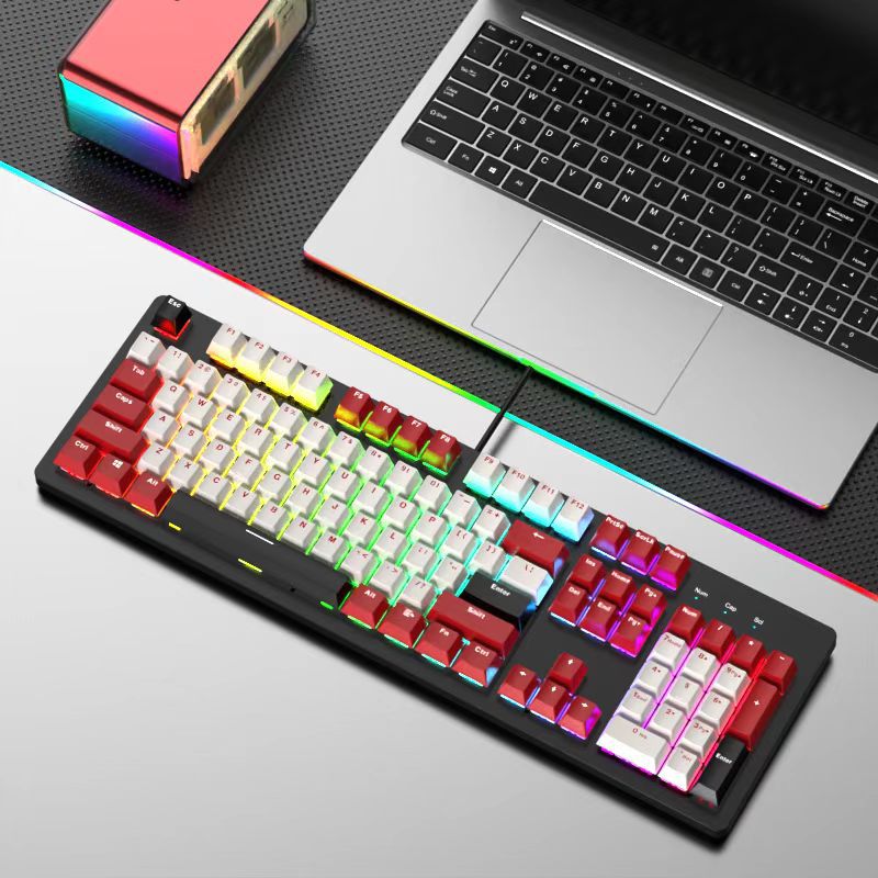 RGB Backlit Mechanical Gaming Keyboard and Mouse Set Bowlift