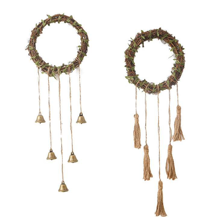 Decorative Wreath with Hanging Bells Bowlift
