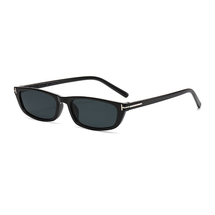 Women's fashionable sunglasses with narrow frame and brown lenses Bowlift