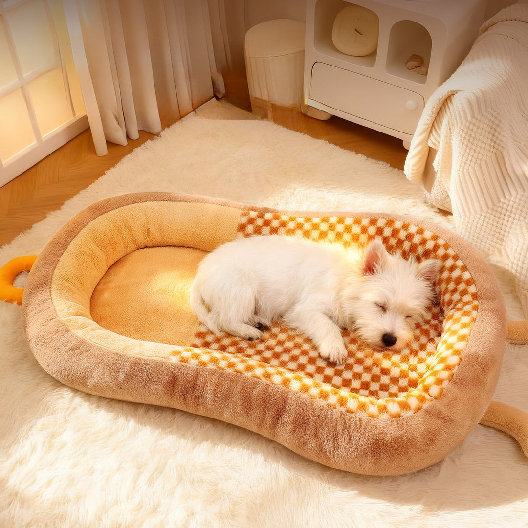 Cozy Checkered Dog Bed
