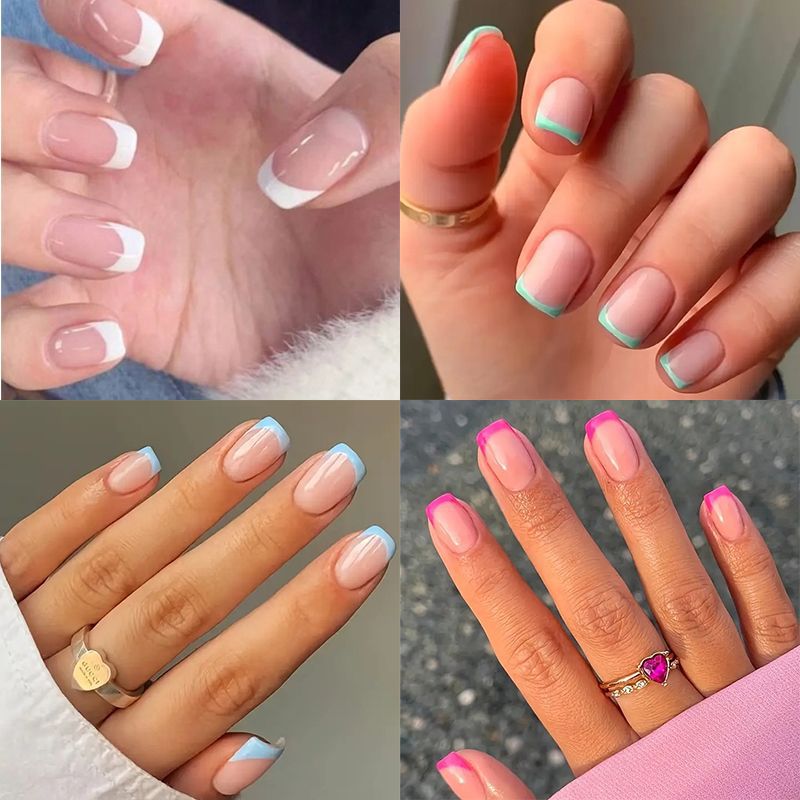 French Tip Acrylic Nail Extensions Bowlift