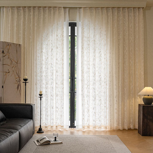 WoLace Embroidered Sheer Curtain Bowlift