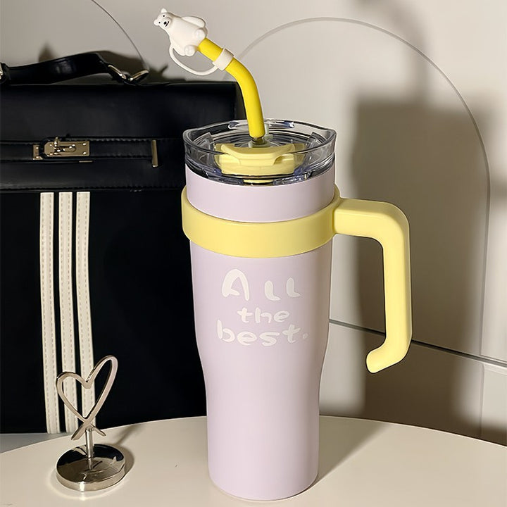Women’s insulated cup with integrated straw and practical handle Bowlift