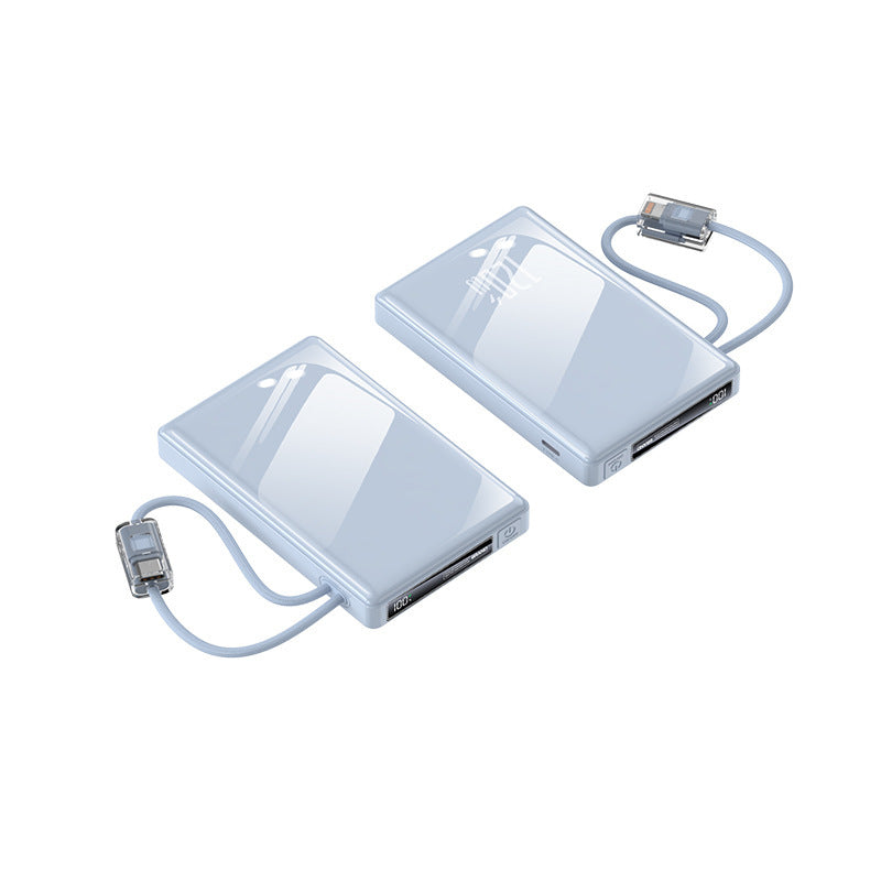 Portable power bank with integrated cables and state-of-the-art fast charging function Bowlift