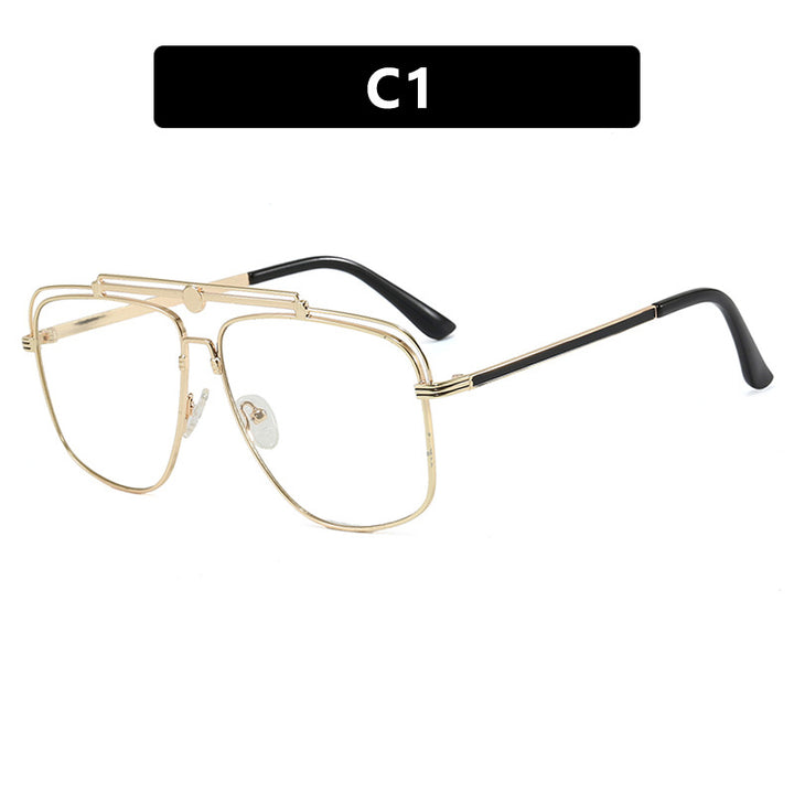 Women's elegant square sunglasses with gold accents Bowlift