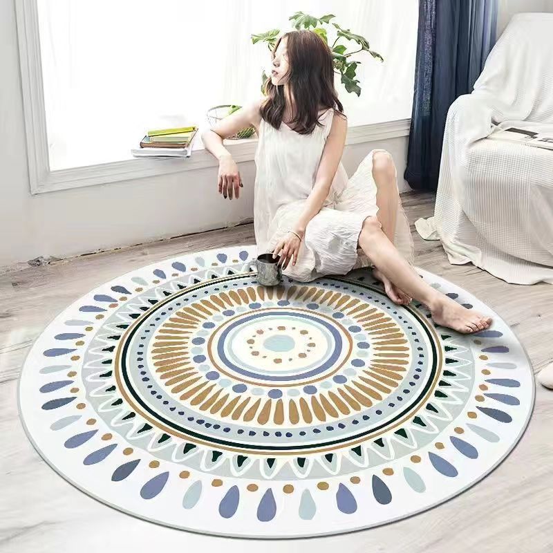 Bohemian Geometric Pattern Area Rug Bowlift