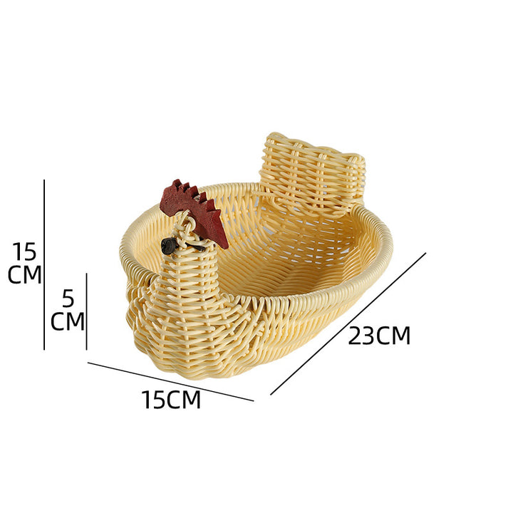 Decorative Woven Duck-Shaped Storage Basket Bowlift