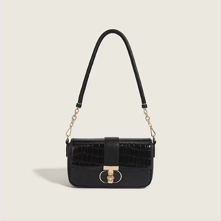 Crocodile-Embossed Crossbody Handbag Bowlift