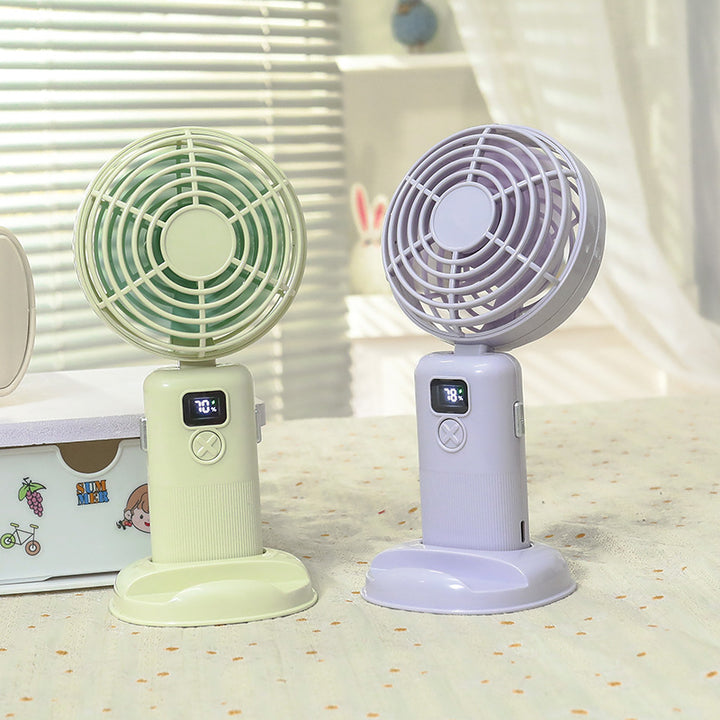 Ladies portable mini fan with digital control and USB connection Bowlift
