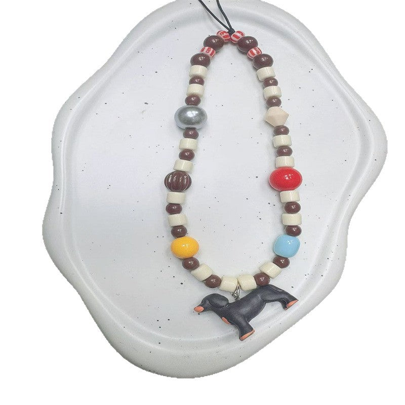 Beaded Animal Charm Necklace Bowlift