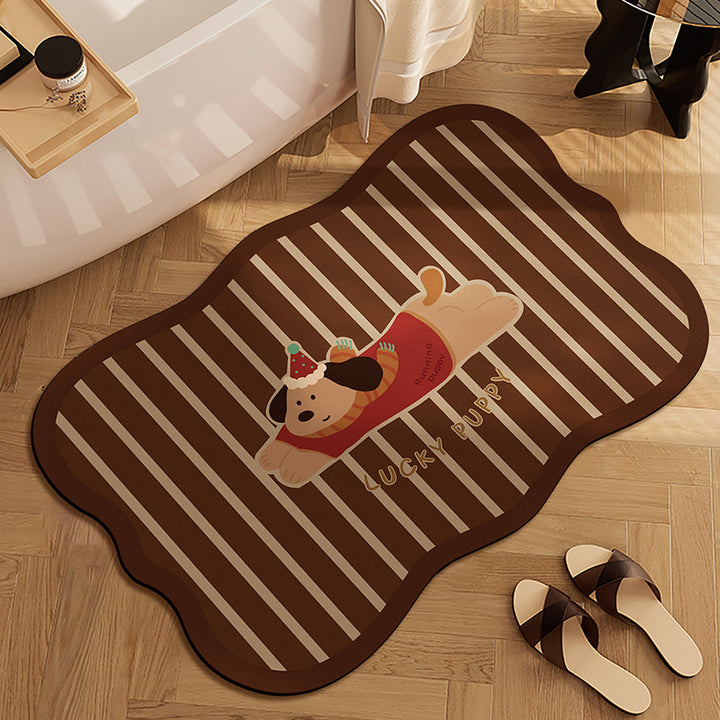 Cute Panda-Themed Bath Mat Bowlift