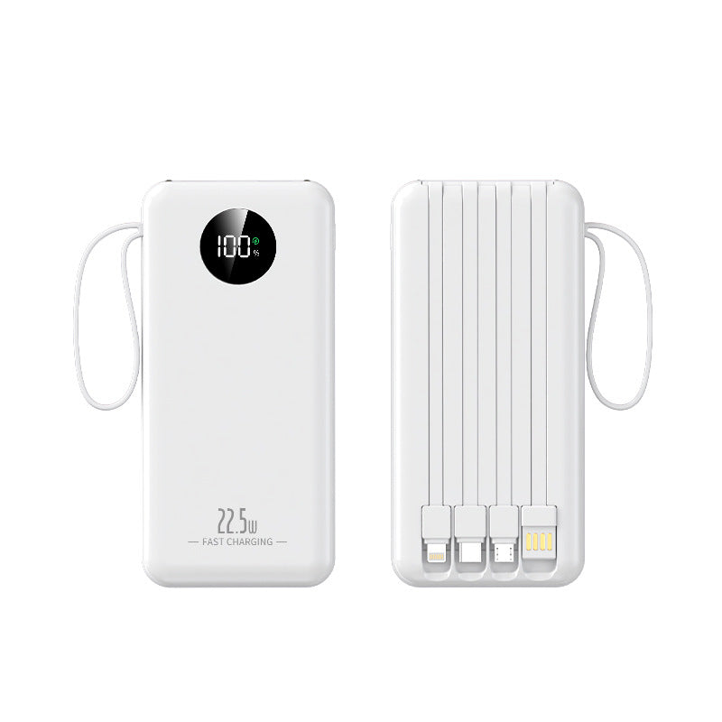 Portable power bank with integrated fast charging function and digital charging display Bowlift