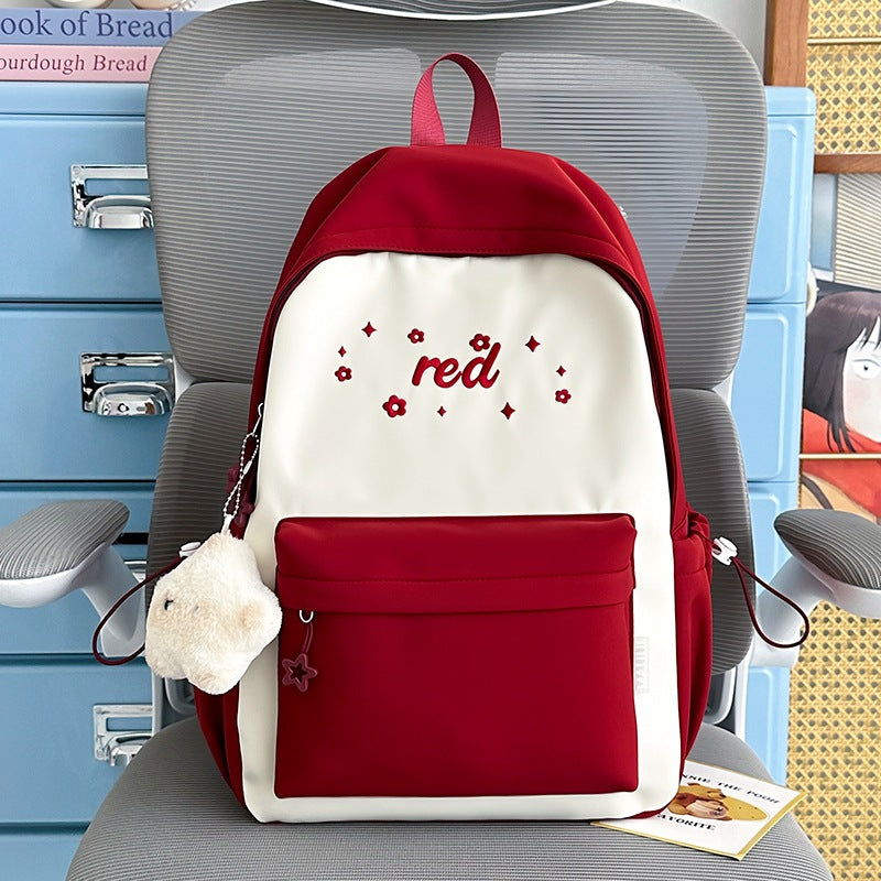 Cute Floral-Embellished Backpack Bowlift