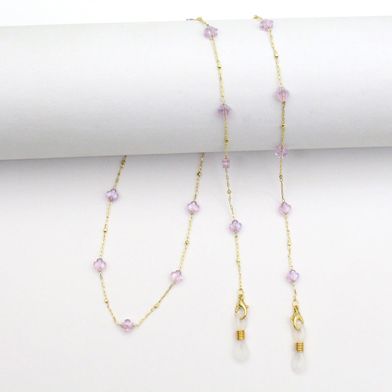 Elegant Crystal-Designed Eyewear Chain Bowlift