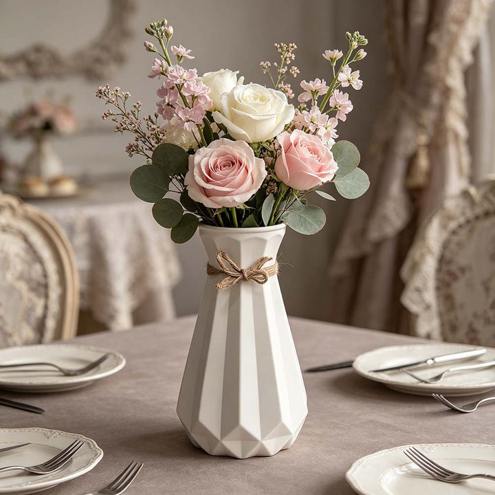 Geometric Textured Decorative Vase Bowlift