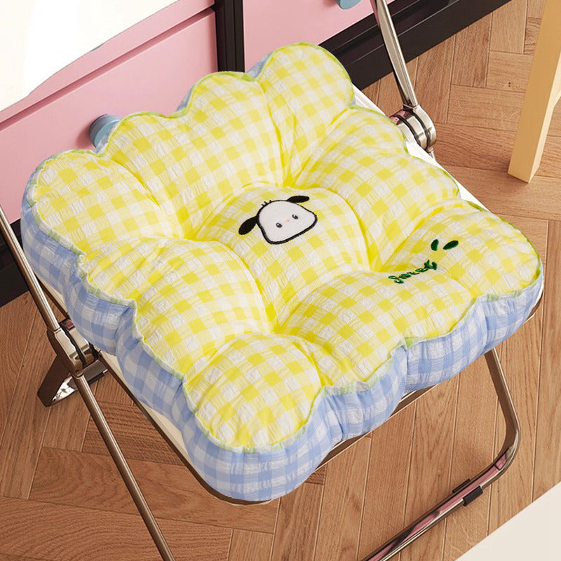 Padded seat cushion with floral motif Bowlift