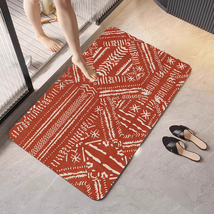 Abstract Patterned Area Rug Bowlift