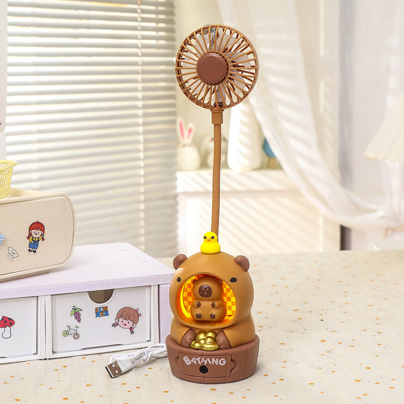 Women portable mini fan with cute animal design Bowlift