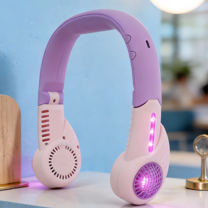 Women Portable Neck Fan with Ergonomic Design Bowlift