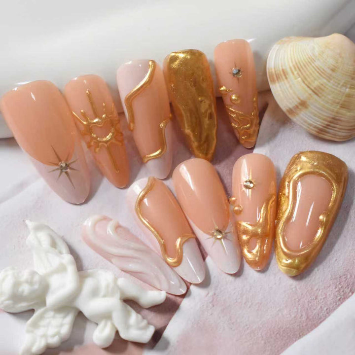 Premium Artistic Press-On Nail Extensions Bowlift