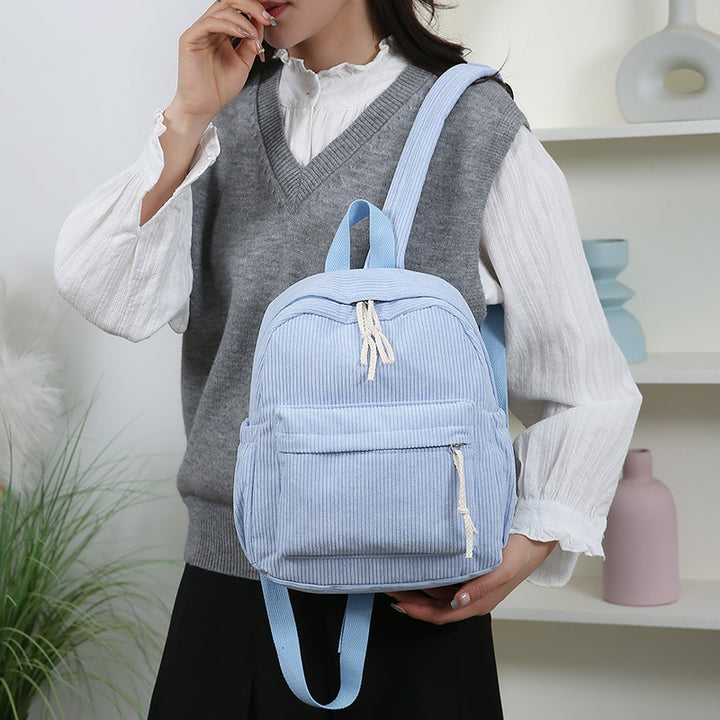 Cord-Backpack with Practical Front Pocket Bowlift