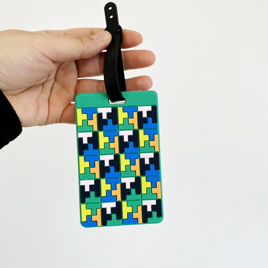Puzzle Pattern Luggage Identifier Bowlift