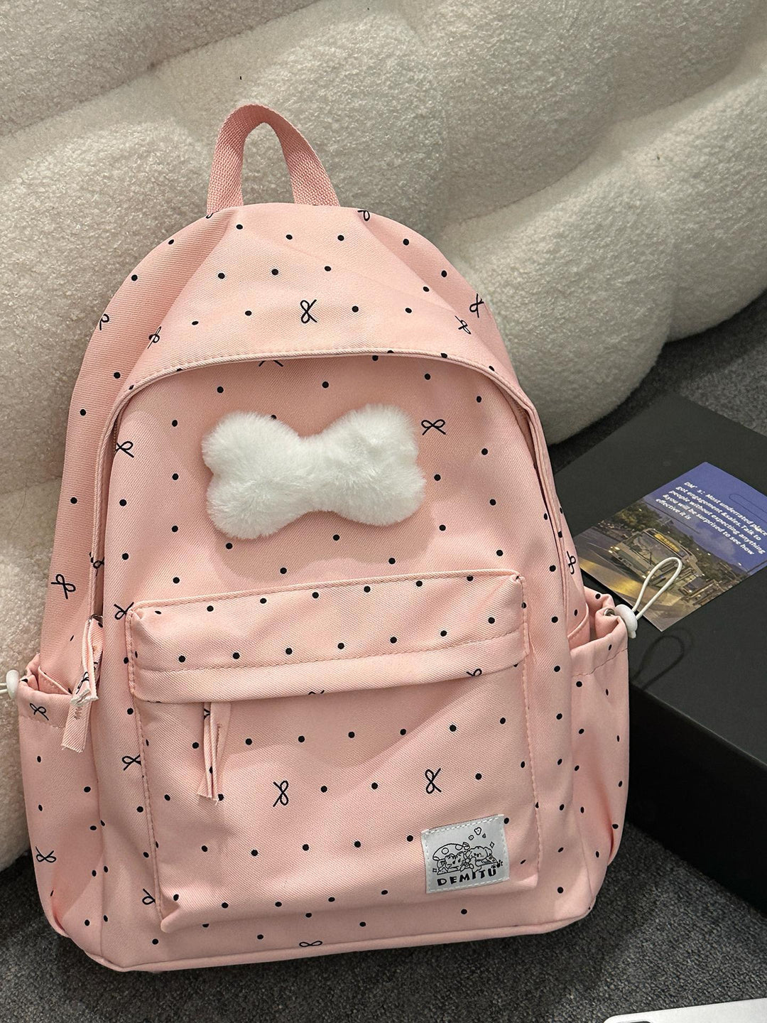Playful Polka Dot Backpack Bowlift