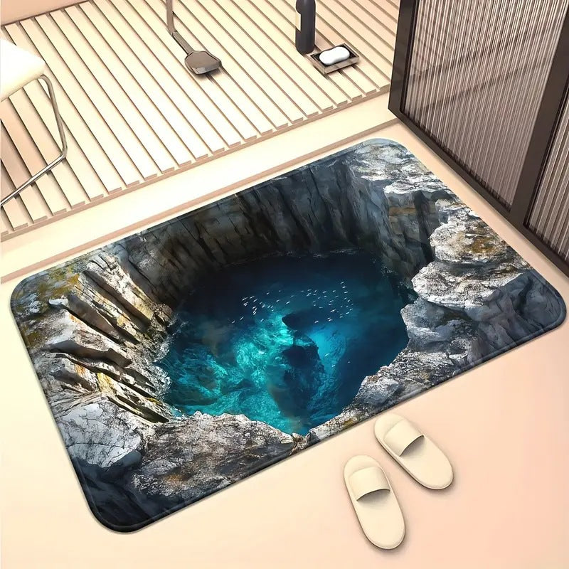 Aquatic-Themed Bath Mat Bowlift