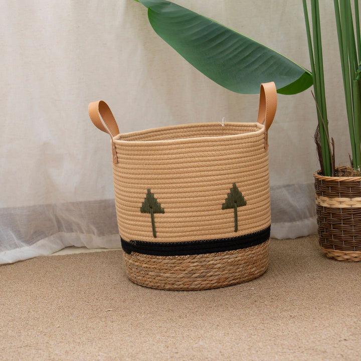 Decorative Eco-Friendly Woven Storage Basket Bowlift