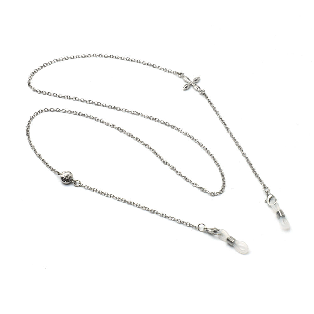 Premium Silver Layered Eyewear Chain Bowlift
