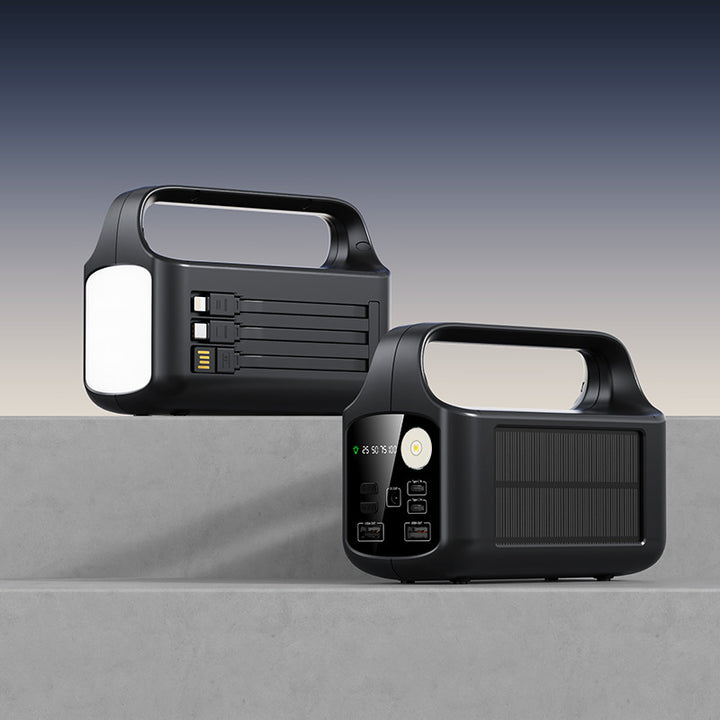 Portable solar power supply with multifunctional connections Bowlift