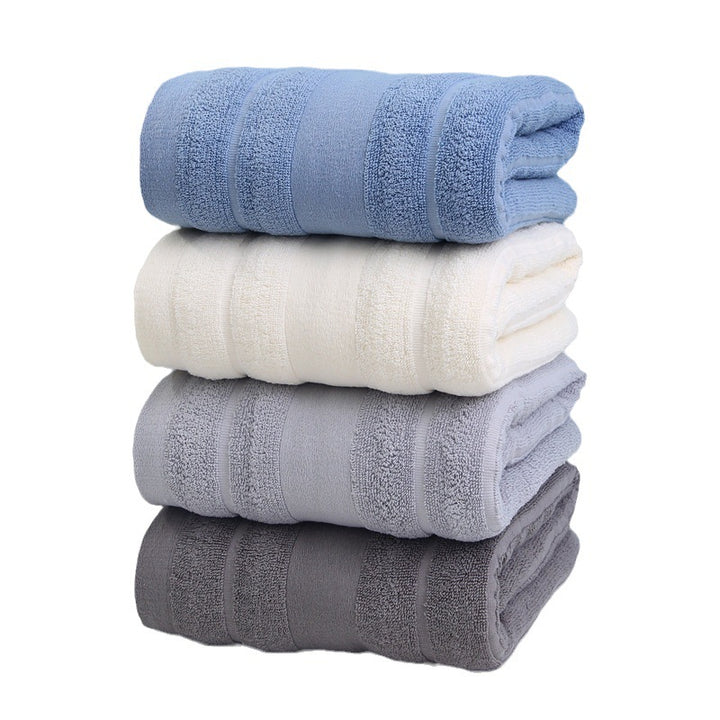 Luxury terry bath towel with elegant striped pattern Bowlift