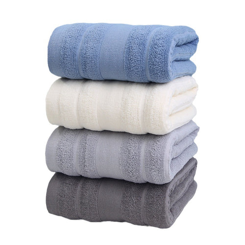 Luxury terry bath towel with elegant striped pattern Bowlift