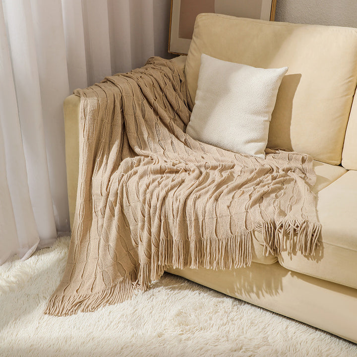 Cozy Textured Throw Blanket Bowlift