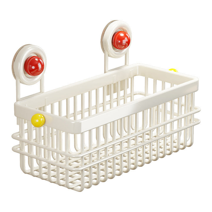 Suction-Mounted Ventilated Bathroom Shower Caddy Basket Organizer