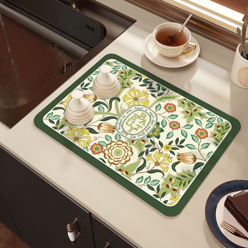 Decorative Kitchen Counter Mat Bowlift