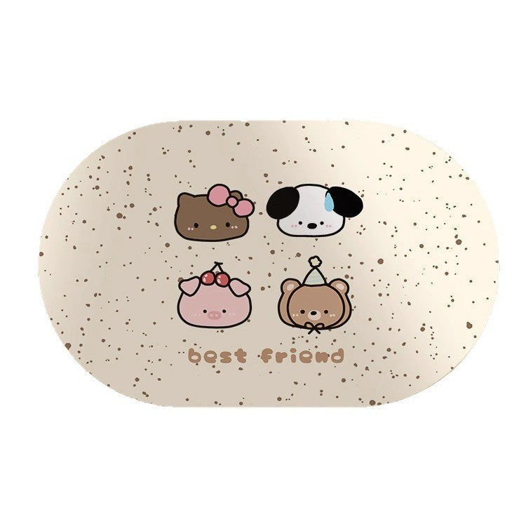 Cute Kitty-Themed Memory Foam Bath Mat Bowlift