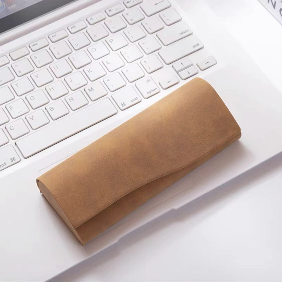 Suede Hard-Shell Foldable Glasses Case Bowlift