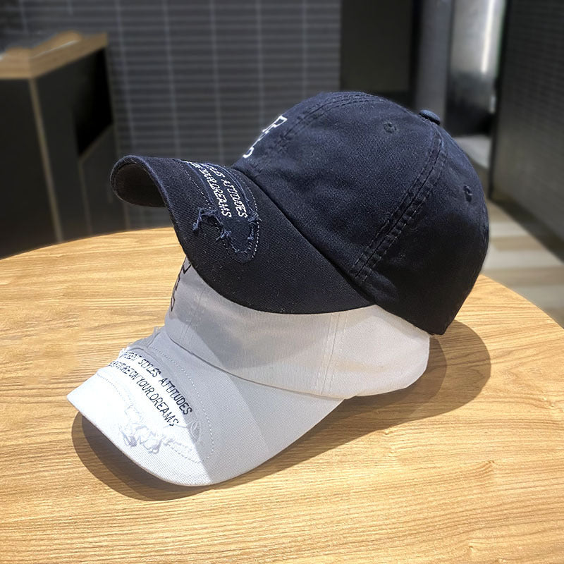 Women's Distressed Casual Denim Cap Bowlift