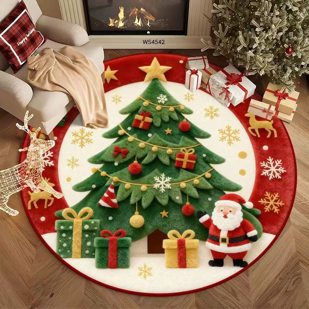 Festive Christmas-Themed Area Rug Bowlift