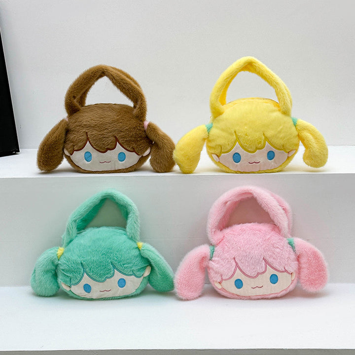 Playful plush handbag with ears and character design Bowlift