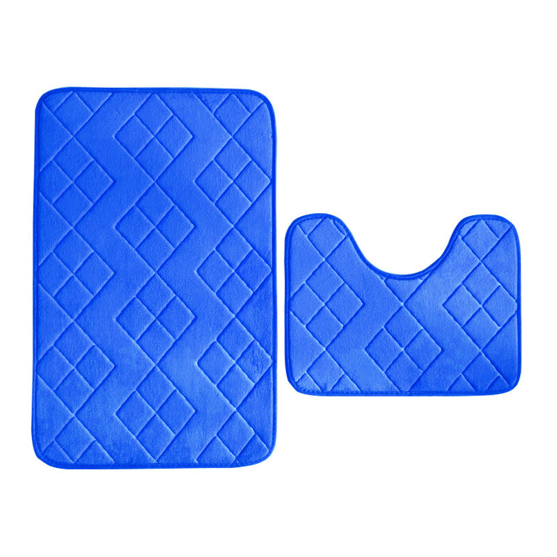 Luxurious Quilted Memory Foam Bath Mat Set Bowlift