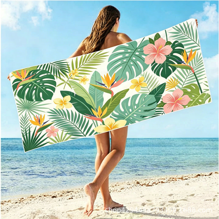 Women's large beach towel with colorful beach motif Bowlift