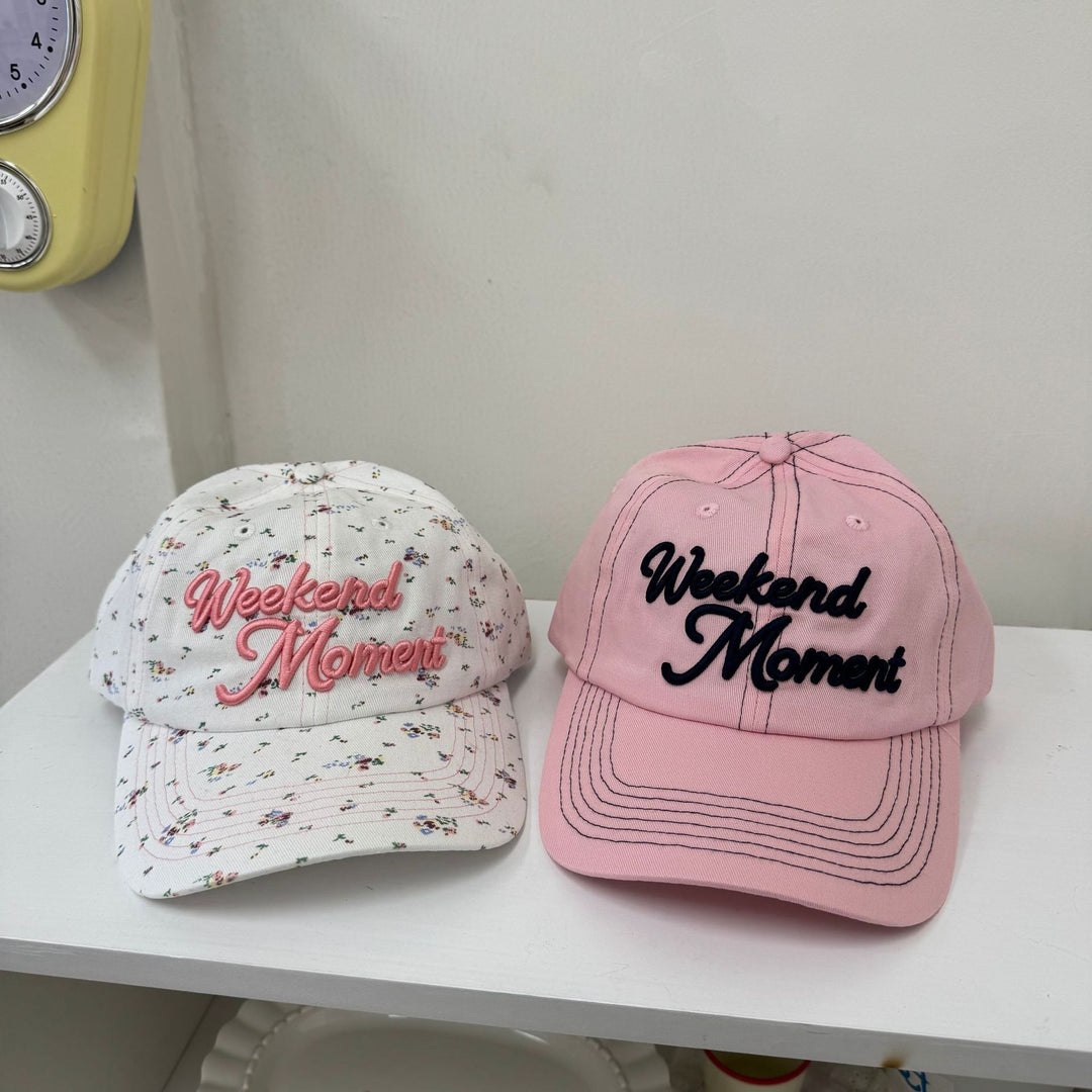 Women's Casual Cotton Baseball Cap with Embroidered Phrase Bowlift