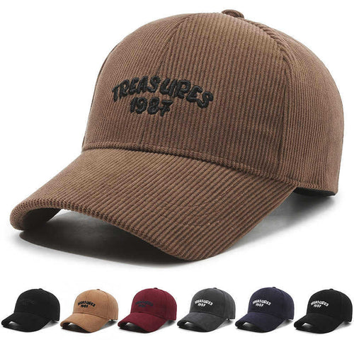 Women's Corduroy Embroidered Baseball Cap Bowlift